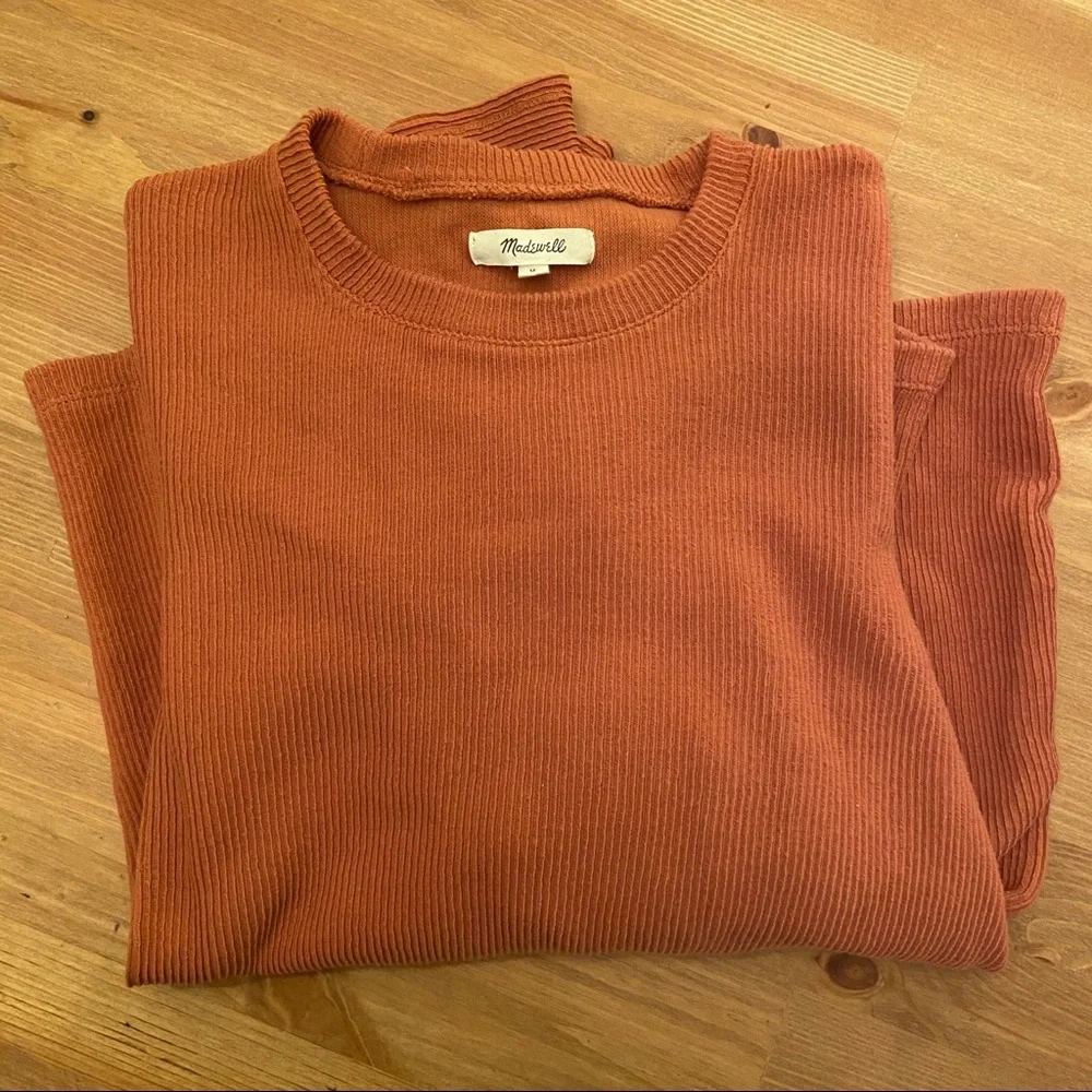 Madewell Ruffle-Cuff Ribbed Top - Picture 6 of 10